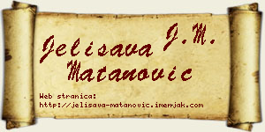 Jelisava Matanović vizit kartica